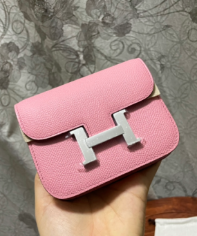 에르메스 콘스탄스백 미니 핑크 은장